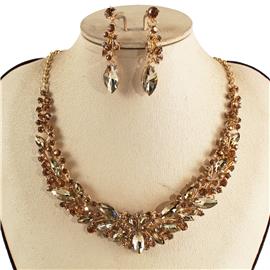 Crystal Necklace Earring Set FJN366 (1PC)