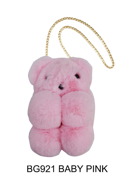 Pom Pom Bear Crossbody Bag BG921 (6PC)