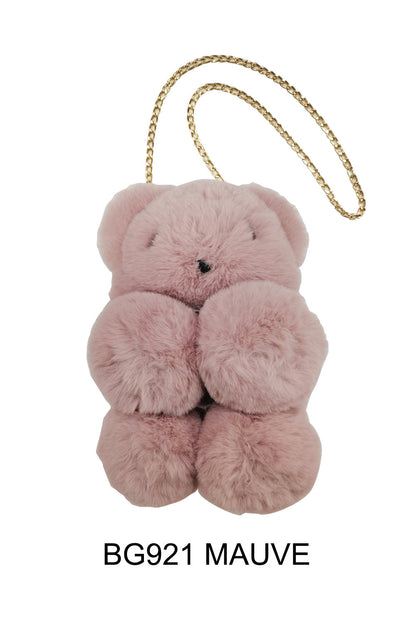 Pom Pom Bear Crossbody Bag BG921 (6PC)
