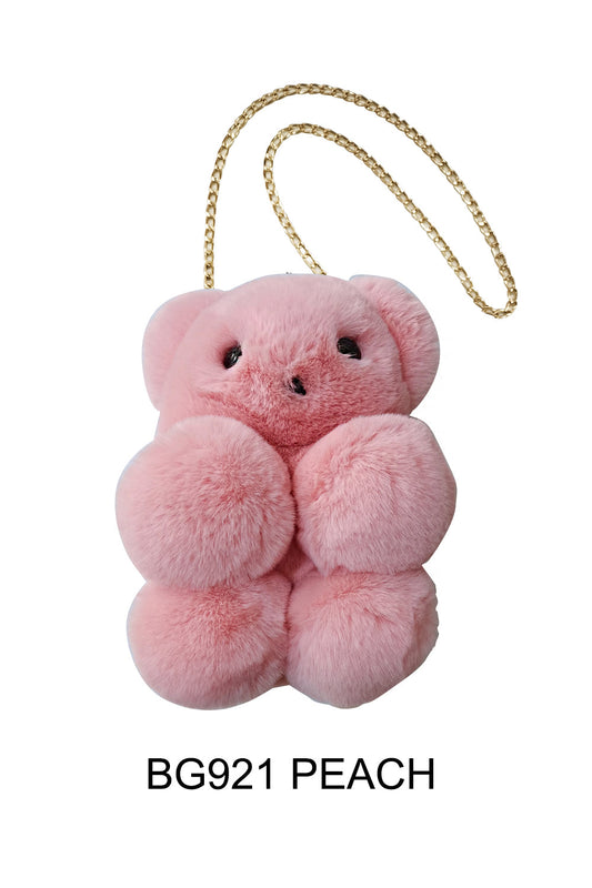 Pom Pom Bear Crossbody Bag BG921 (6PC)