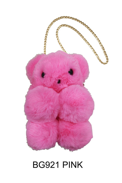 Pom Pom Bear Crossbody Bag BG921 (6PC)