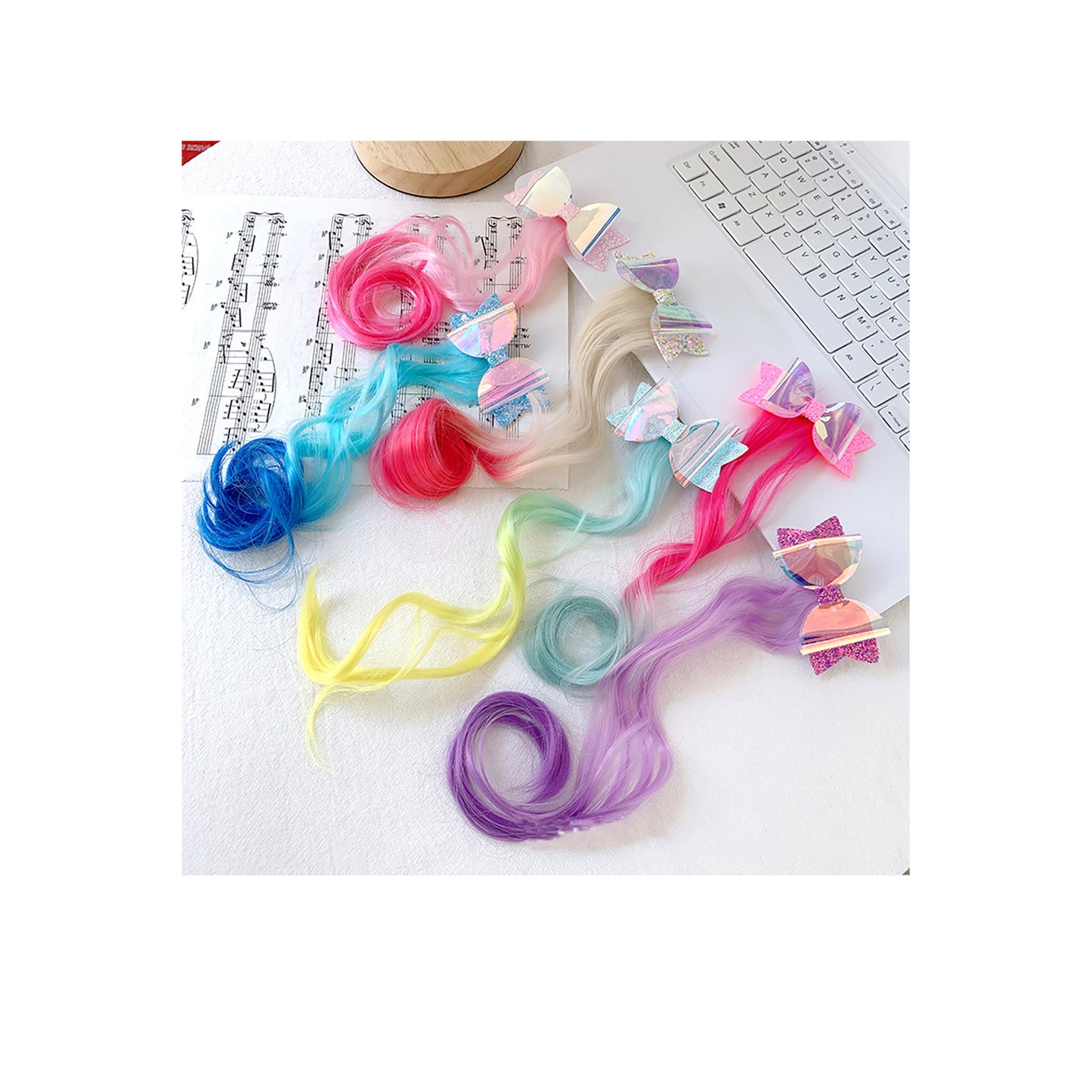 Gradation Wig Ribbon Hair Decoration BR21015-55 (12PC)