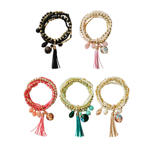 Tassel Bead Bracelet BR2221-19. (12PC)