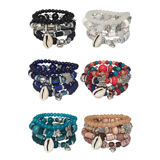 Butterfly N Shell Charm Ball Bracelet BR2521-50... (12PC) (Copy)