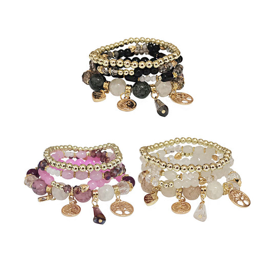 Tree Charm Ball Bracelet  BR2521-61. (12PC)