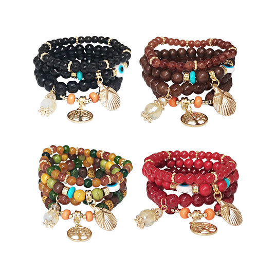 Tree N Evil Eye Charm Ball Bracelet BR2521-72. (12PC)