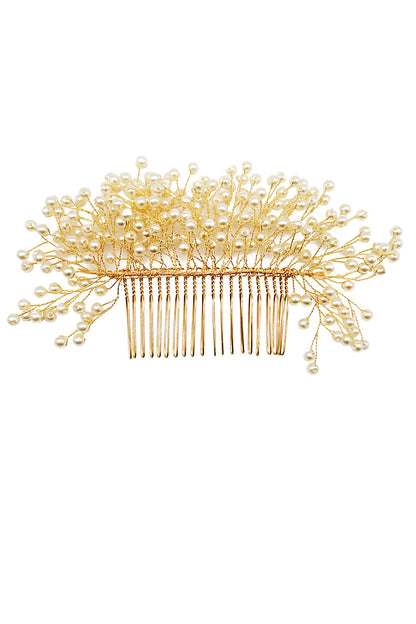Pearl Decor Tiara Hair Comb CO111-49 (1PC)
