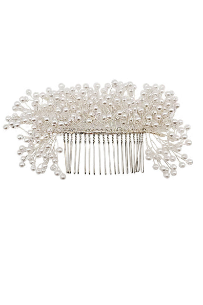 Pearl Decor Tiara Hair Comb CO111-49 (1PC)