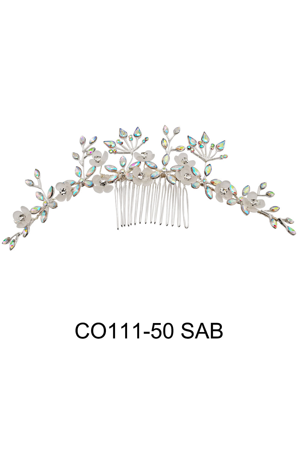 Crystal Flower Decor Tiara Hair Comb CO111-50 (1pc)