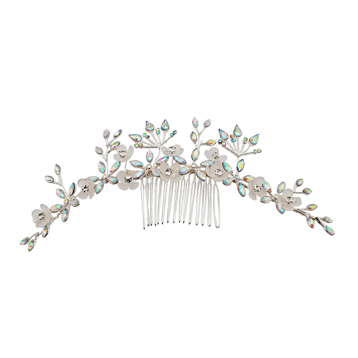 Crystal Flower Decor Tiara Hair Comb CO111-50 (1pc)