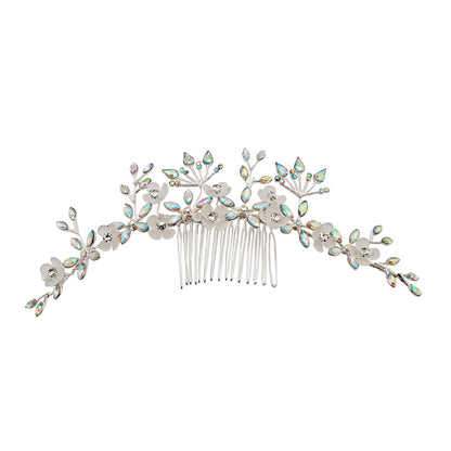 Crystal Flower Decor Tiara Hair Comb CO111-50 (1pc)