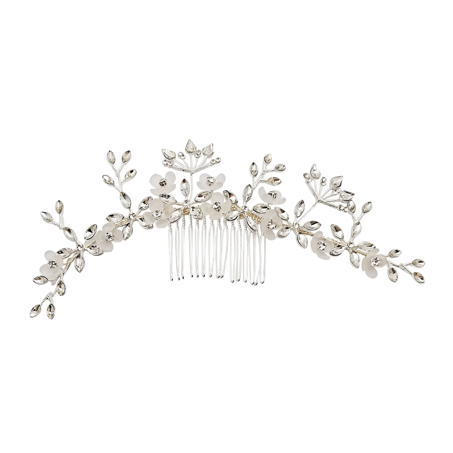 Crystal Flower Decor Tiara Hair Comb CO111-50 (1pc)