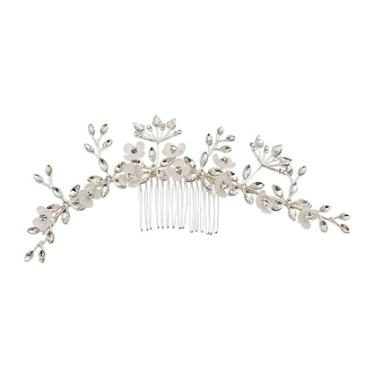 Crystal Flower Decor Tiara Hair Comb CO111-50 (1pc)