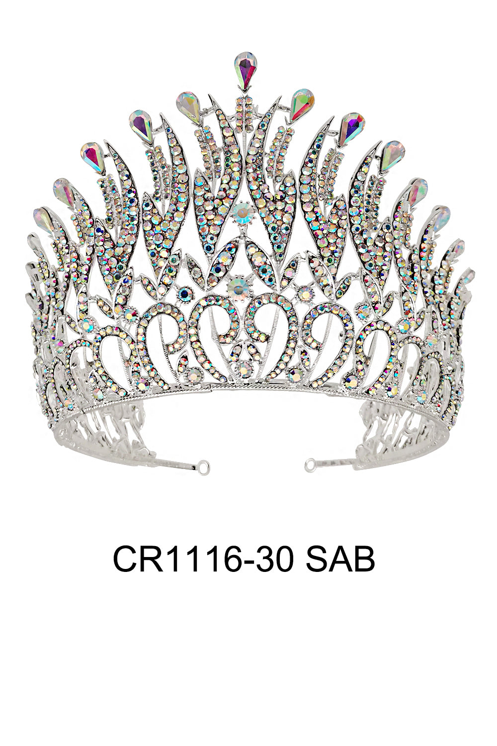 Crystal Tiara Crown CR1116-30 (1pc)