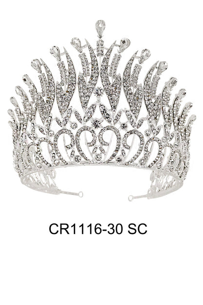 Crystal Tiara Crown CR1116-30 (1pc)