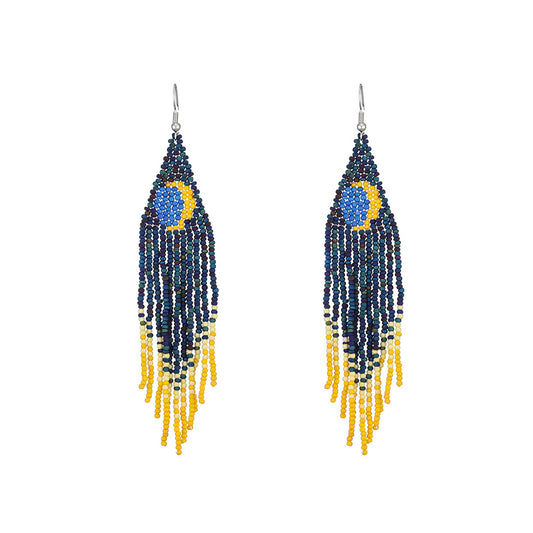 Fringe Moon Crescent Bead Earring ER2829-22 (9PC)