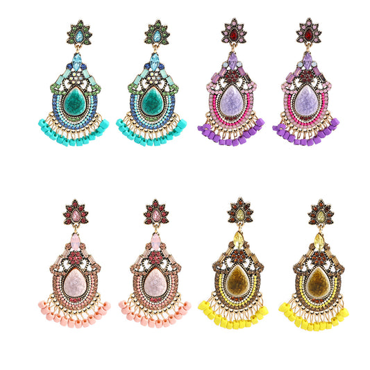 Pear Stone Bead Earring ER904-11 (12PC)