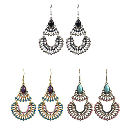 Pear Stone Bead Chandelier Earring ER904-26 (12PC)