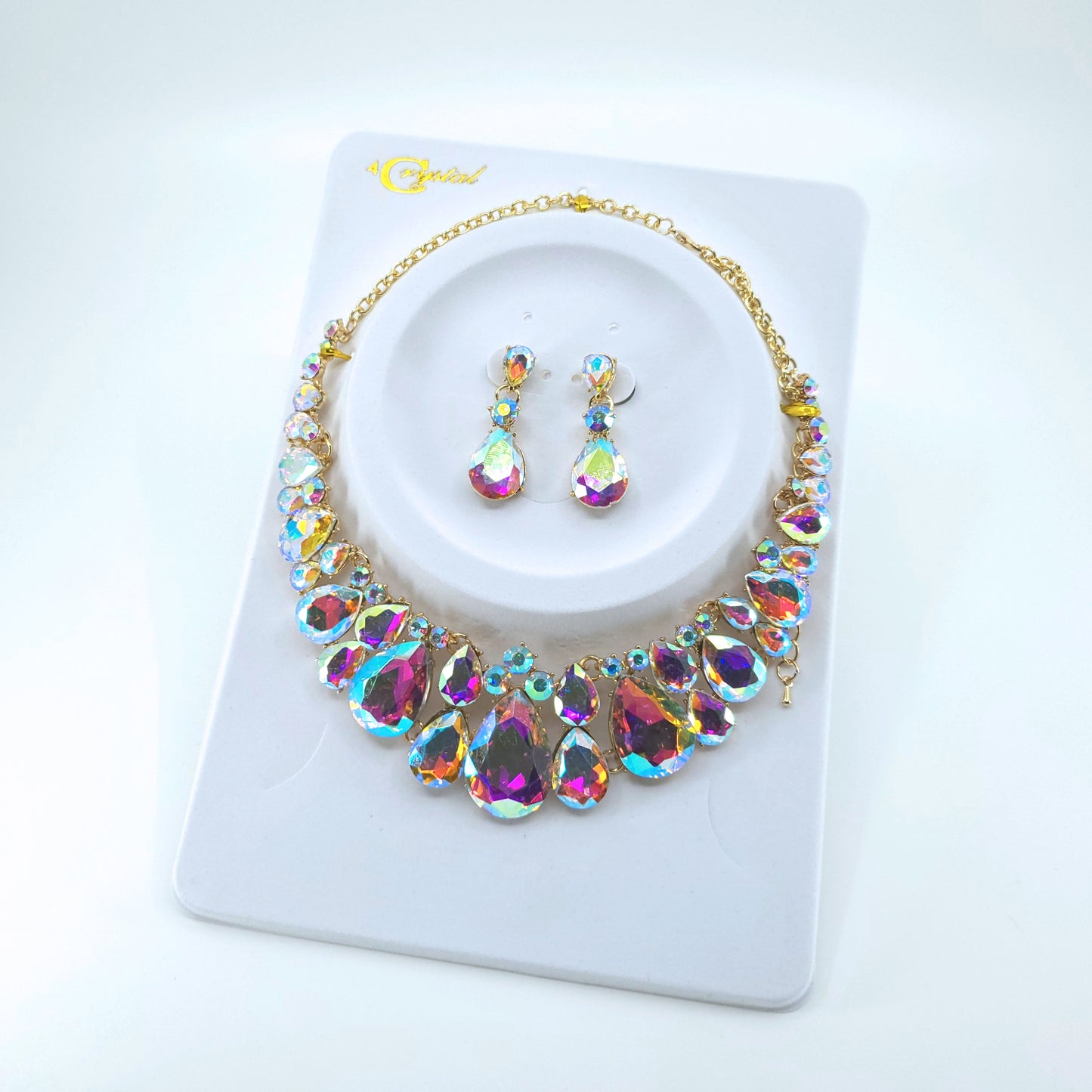 Crystal Necklace Earring Set FJN362 (1PC)