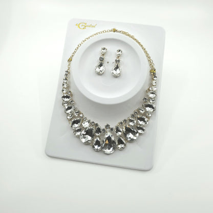 Crystal Necklace Earring Set FJN362 (1PC)