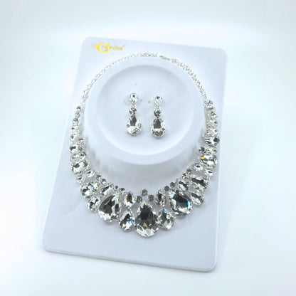 Crystal Necklace Earring Set FJN362 (1PC)