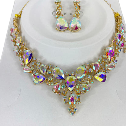 Crystal Necklace Earring Set  FJN364 (1PC)