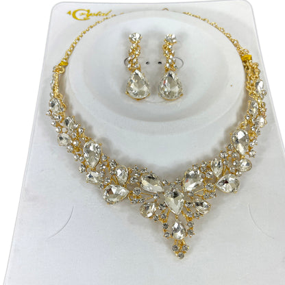 Crystal Necklace Earring Set  FJN364 (1PC)