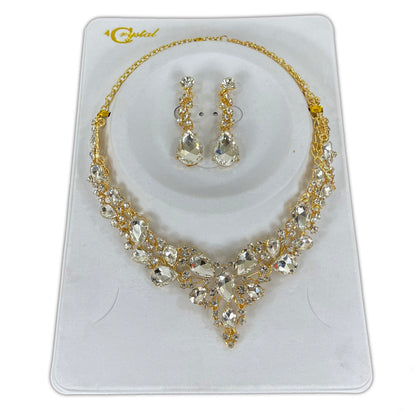 Crystal Necklace Earring Set  FJN364 (1PC)