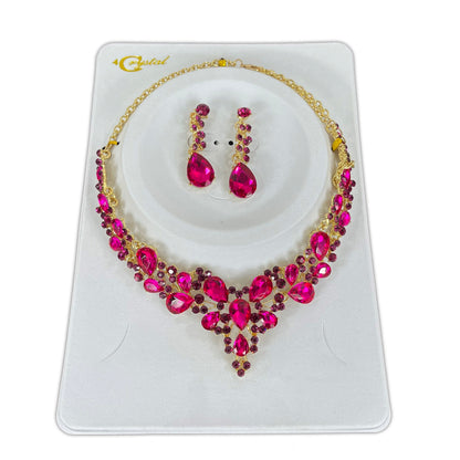 Crystal Necklace Earring Set  FJN364 (1PC)
