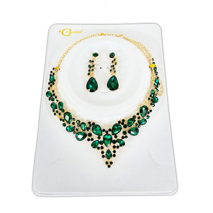 Crystal Necklace Earring Set  FJN364 (1PC)