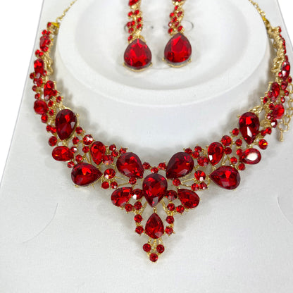 Crystal Necklace Earring Set  FJN364 (1PC)