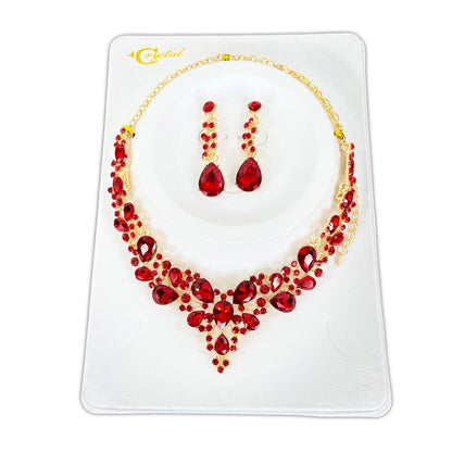 Crystal Necklace Earring Set  FJN364 (1PC)