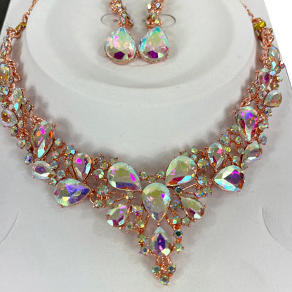 Crystal Necklace Earring Set  FJN364 (1PC)