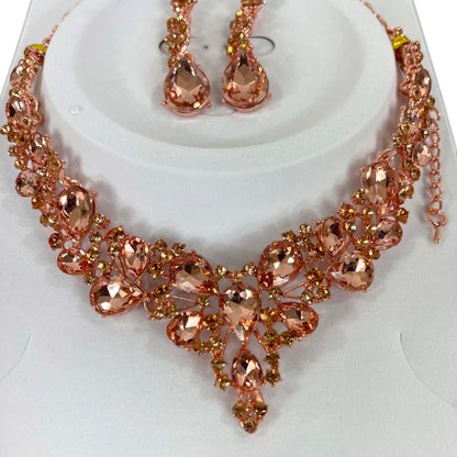 Crystal Necklace Earring Set  FJN364 (1PC)