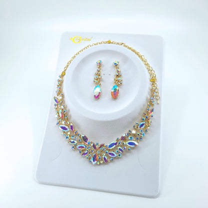 Crystal Necklace Earring Set FJN366 (1PC)
