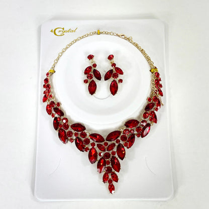 Crystal Necklace Earring Set FJN367 (1PC)