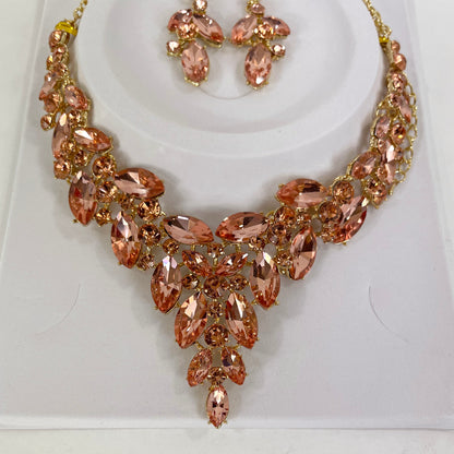 Crystal Necklace Earring Set FJN367 (1PC)