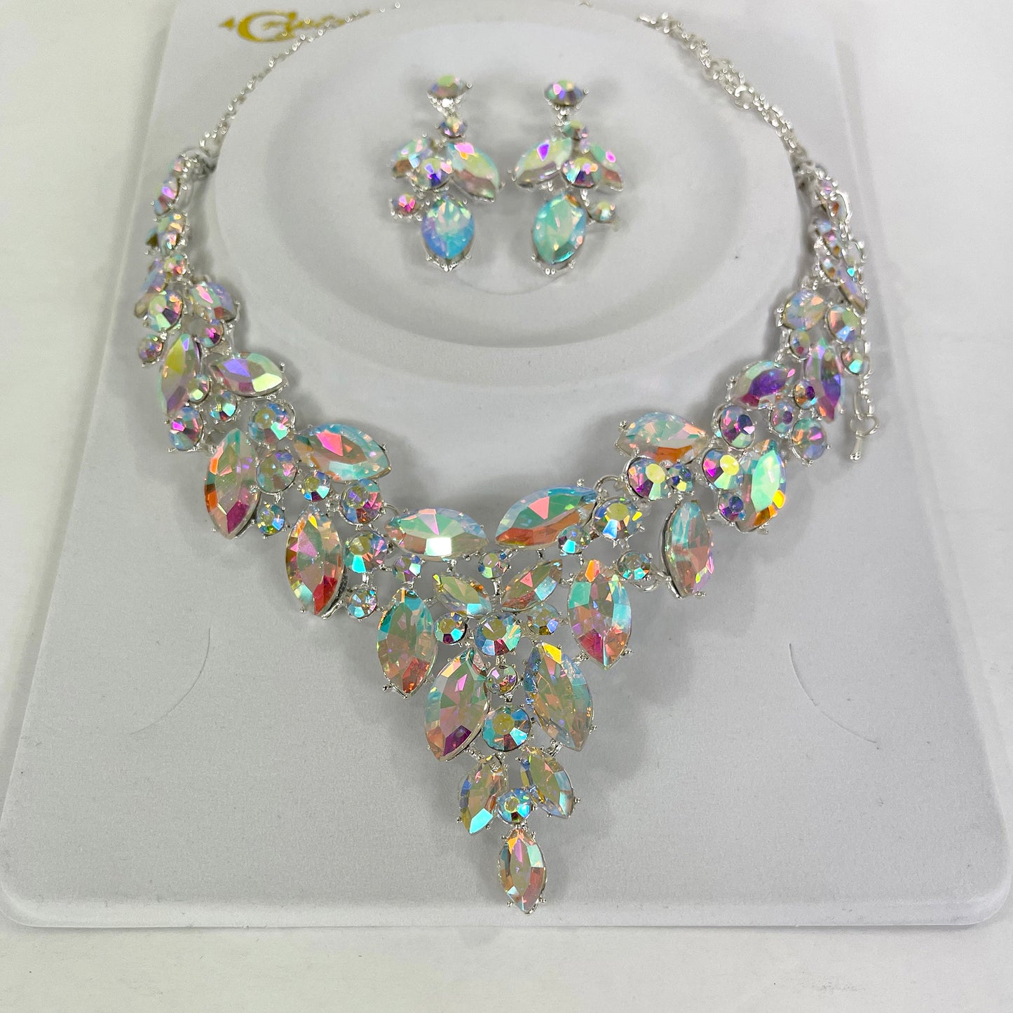 Crystal Necklace Earring Set FJN367 (1PC)