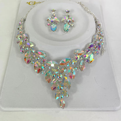 Crystal Necklace Earring Set FJN367 (1PC)
