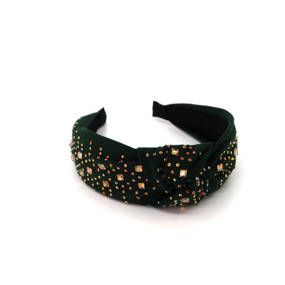 Square Rhinestone Decor Knot Headband HB920-45 (12PC)