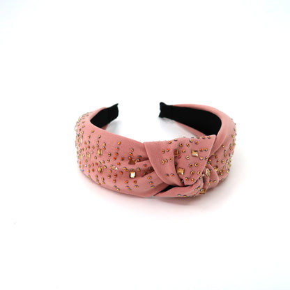 Square Rhinestone Decor Knot Headband HB920-45 (12PC)