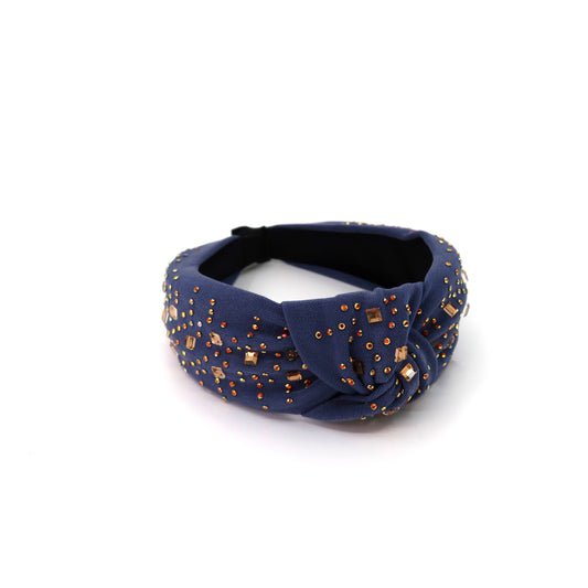 Square Rhinestone Decor Knot Headband HB920-45 (12PC)