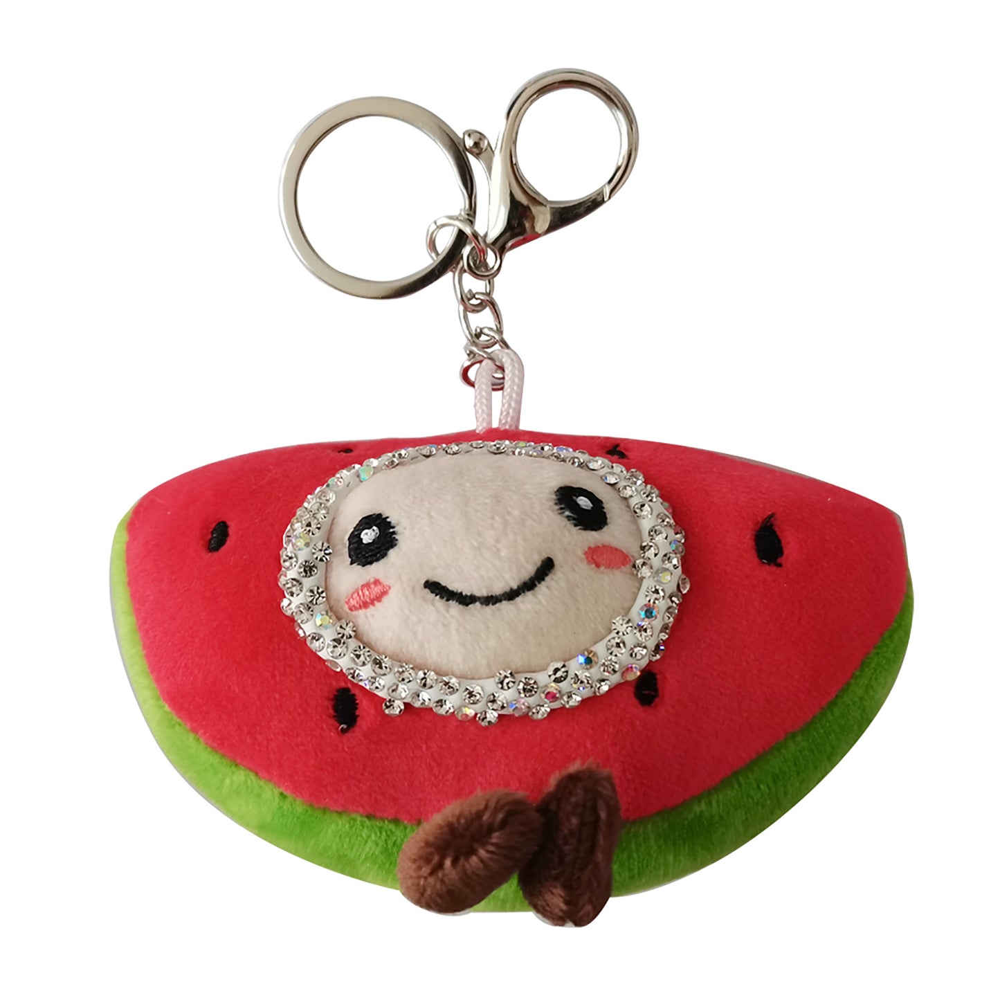 Rhinestone Watermelon Plush Key CHAIN 224-6 (12PC)