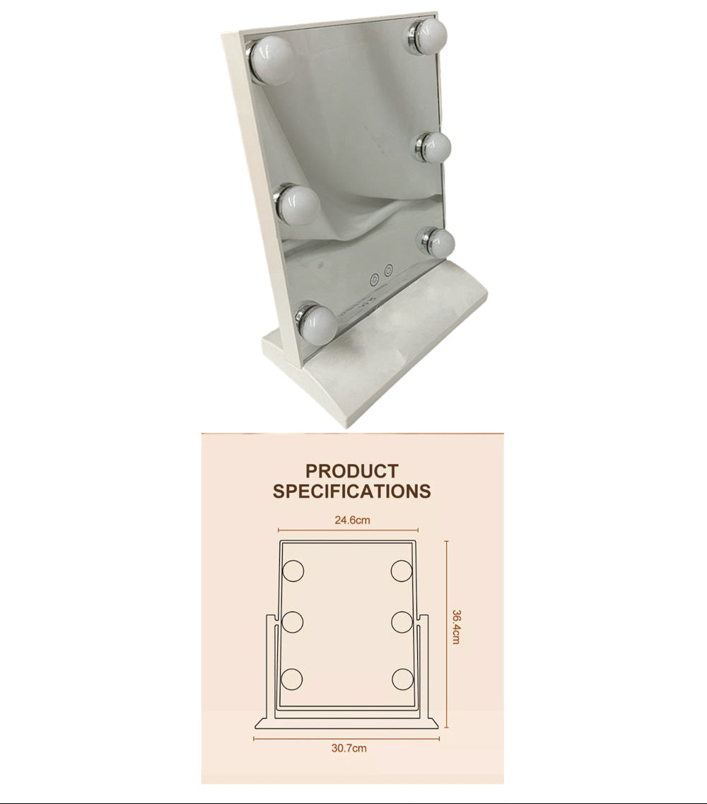 Led Light Square Standing Mirror MR1207-6 (1PC)