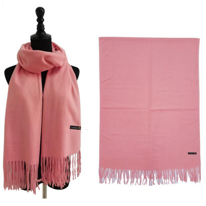 Cashmere Feel Plain Scarves CA4670 (12PC)