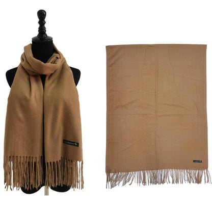 Cashmere Feel Plain Scarves CA4670 (12PC)