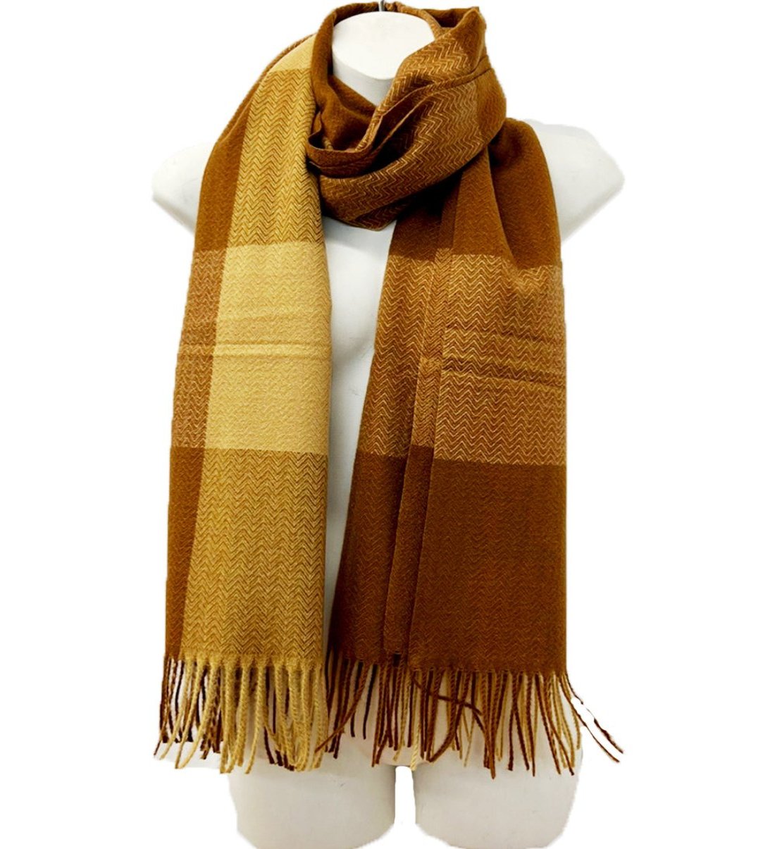 Cashmere Feel Check Pattern Scarves SCF1026-1 (12PC)