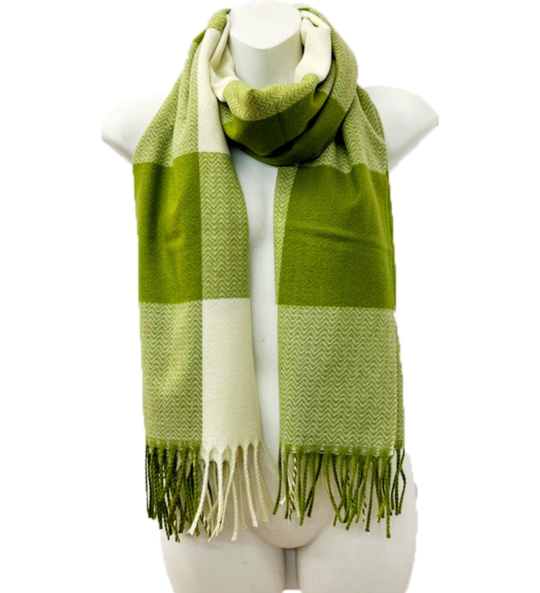 Cashmere Feel Check Pattern Scarves SCF1026-1 (12PC)