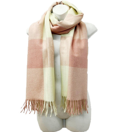 Cashmere Feel Check Pattern Scarves SCF1026-1 (12PC)