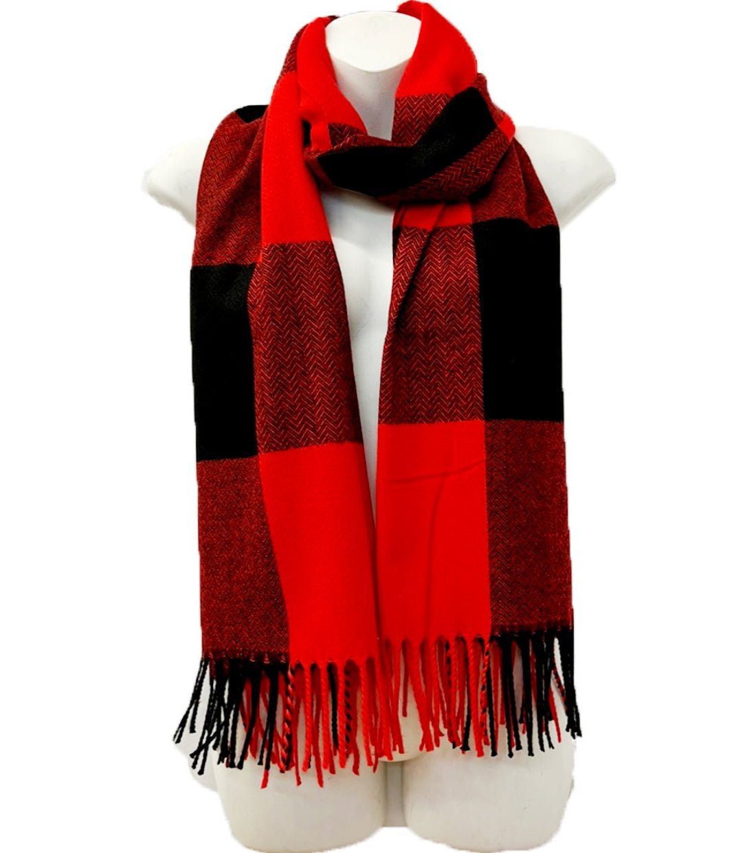 Cashmere Feel Check Pattern Scarves SCF1026-1 (12PC)